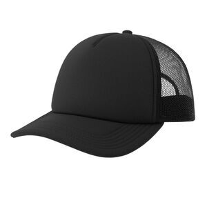 Atlantis Unisex Adult Rapper-S 5 Panel Recycled Mid Visor Trucker Cap / Black